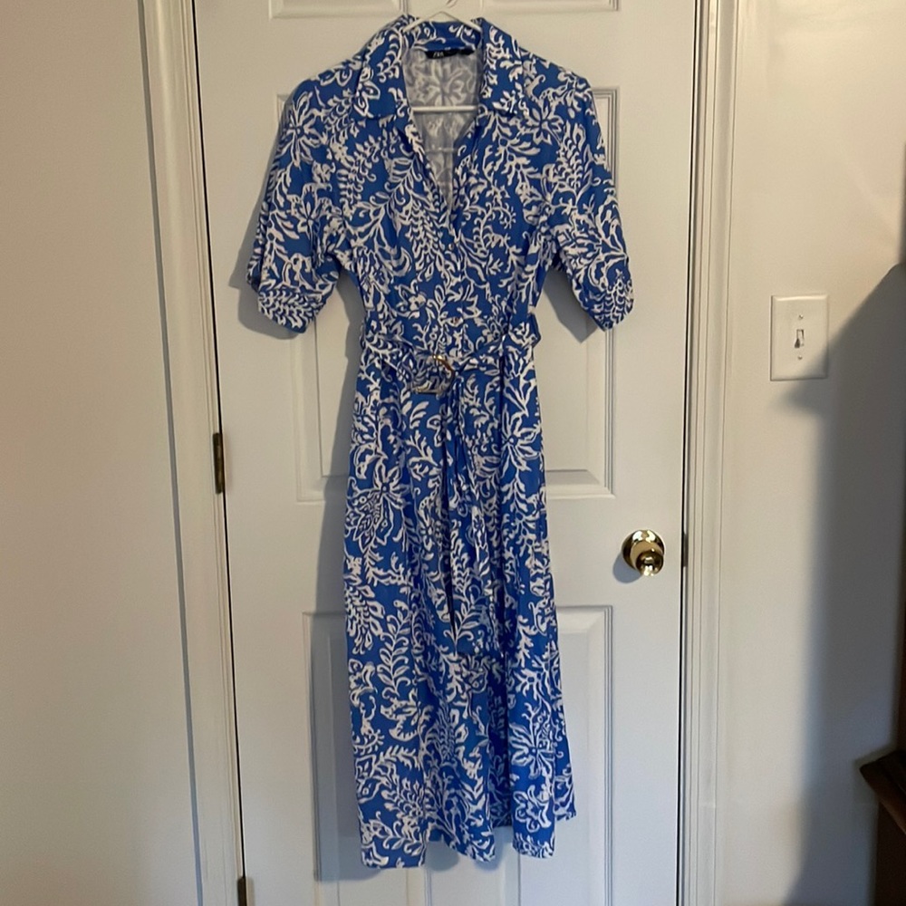 Womens Floral Midi Dress